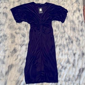 Fashion Nova LBD Black Twist Dress, NWT, Size M